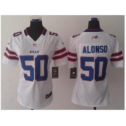 Women's Nike Buffalo Bills #50 Kiko Alonso White Stitched NFL Limited Jersey