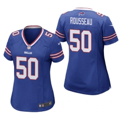 Ｗomen Nike Buffalo Bills Gregory Rousseau 50 Blue Vapor Limited Jersey