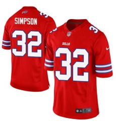 Nike Bills #32 O  J  Simpson Red Youth Stitched NFL Limited Rush Jersey