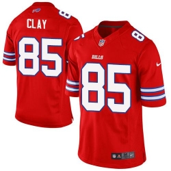 Nike Bills #85 Charles Clay Red Youth Stitched NFL Limited Rush Jersey