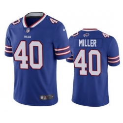Youth Buffalo Bills 40 Von Miller Royal Vapor Untouchable Limited Stitched Jersey