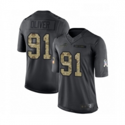 Youth Buffalo Bills 91 Ed Oliver Limited Black 2016 Salute to Service Football Jersey