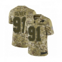 Youth Buffalo Bills 91 Ed Oliver Limited Camo 2018 Salute to Service Football Jersey