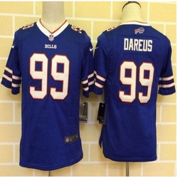 Youth New Buffalo Bills #99 Marcell Dareus Royal Blue Team Color Stitched NFL Elite Jersey