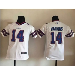 Youth Nike Bills #14 Sammy Watkins White Stitched NFL New Elite Jersey