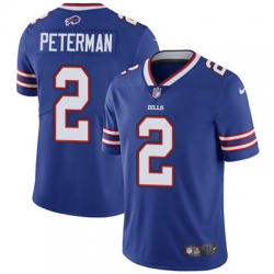 Youth Nike Bills #2 Nathan Peterman Royal Blue Team Color Stitched NFL Vapor Untouchable Limited Jersey