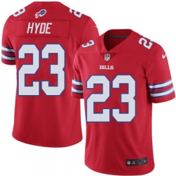 Youth Nike Bills #23 Micah Hyde Red Stitched NFL Limited Rush Jersey