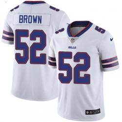 Youth Nike Bills #52 Preston Brown White Stitched NFL Vapor Untouchable Limited Jersey