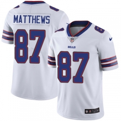Youth Nike Bills #87 Jordan Matthews White Stitched NFL Vapor Untouchable Limited Jersey