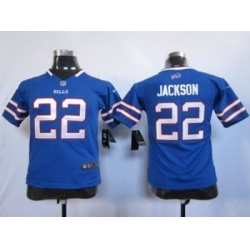 Youth Nike Buffalo Bills 22# Jackson Blue Nike NFL Jerseys