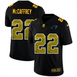Carolina Panthers 22 Christian McCaffrey Men Black Nike Golden Sequin Vapor Limited NFL Jersey