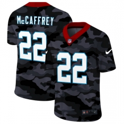 Carolina Panthers 22 Christian McCaffrey Men Nike 2020 Black CAMO Vapor Untouchable Limited Stitched NFL Jersey