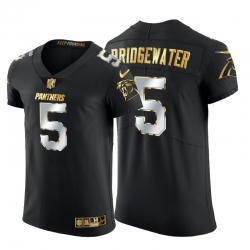 Carolina Panthers 5 Teddy Bridgewater Men Nike Black Edition Vapor Untouchable Elite NFL Jersey