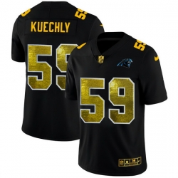 Carolina Panthers 59 Luke Kuechly Men Black Nike Golden Sequin Vapor Limited NFL Jersey