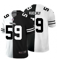 Carolina Panthers 59 Luke Kuechly Men Black V White Peace Split Nike Vapor Untouchable Limited NFL Jersey