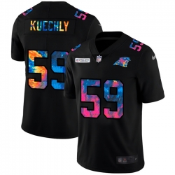 Carolina Panthers 59 Luke Kuechly Men Nike Multi Color Black 2020 NFL Crucial Catch Vapor Untouchable Limited Jersey