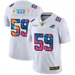 Carolina Panthers 59 Luke Kuechly Men White Nike Multi Color 2020 NFL Crucial Catch Limited NFL Jersey