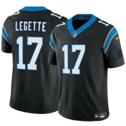 Men Carolina Panthers 17 Xavier Legette Black 2024 F U S E  Vapor Limited Stitched Football Jersey