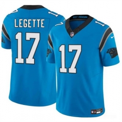 Men Carolina Panthers 17 Xavier Legette Blue 2024 F U S E  Vapor Limited Stitched Football Jersey