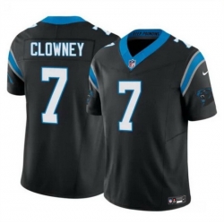 Men Carolina Panthers 7 Jadeveon Clowney Black 2024 F U S E  Vapor Limited Stitched Football Jersey