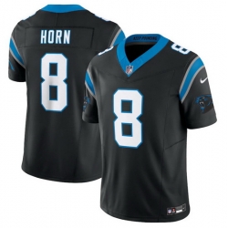 Men Carolina Panthers 8 Jaycee Horn Black 2023 F.U.S.E. Vapor Untouchable Stitched Football Jersey
