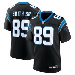 Men Carolina Panthers 89 Smith SR  Black Stitched Jersey
