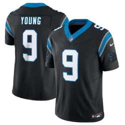 Men Carolina Panthers 9 Bryce Young Black 2023 F U S E  Vapor Untouchable Stitched Football Jersey
