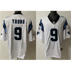 Men Carolina Panthers 9 Bryce Young White 2023 F U S E  Vapor Untouchable Stitched Football Jersey