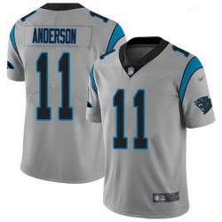 Men Nike Carolina Panthers 11 Robby Anderson Silver Stitched NFL Limited Inverted Legend Jersey