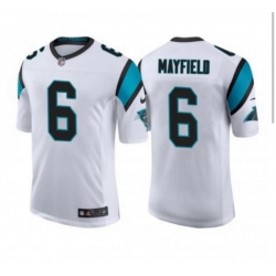 Men Nike Carolina Panthers #6 Baker Mayfield White Vapor Limited Jersey