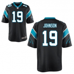 Men Nike Carolina Panthers Keshawn Johnson 19 Black Vapor Limited Jersey