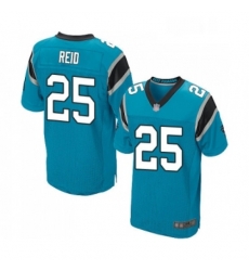 Mens Carolina Panthers 25 Eric Reid Elite Blue Alternate Football Jersey
