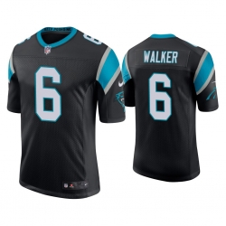 Men's Carolina Panthers #6 P.J. Walker Vapor Limited Black Nike Jersey