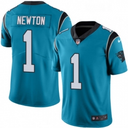 Mens Nike Carolina Panthers 1 Cam Newton Blue Alternate Vapor Untouchable Limited Player NFL Jersey