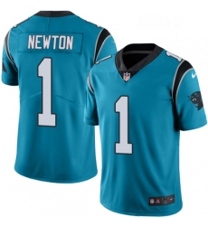 Mens Nike Carolina Panthers 1 Cam Newton Limited Blue Rush Vapor Untouchable NFL Jersey