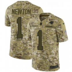 Mens Nike Carolina Panthers 1 Cam Newton Limited Camo 2018 Salute to Service NFL Jersey