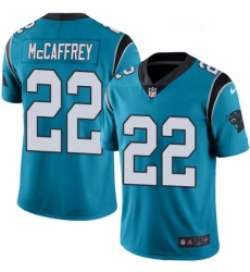 Mens Nike Carolina Panthers 22 Christian McCaffrey Blue Alternate Vapor Untouchable Limited Player NFL Jersey