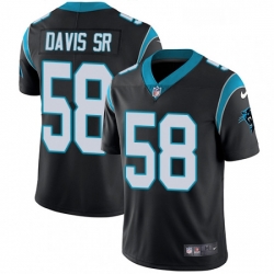 Mens Nike Carolina Panthers 58 Thomas Davis Black Team Color Vapor Untouchable Limited Player NFL Jersey
