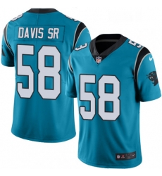 Mens Nike Carolina Panthers 58 Thomas Davis Blue Alternate Vapor Untouchable Limited Player NFL Jersey