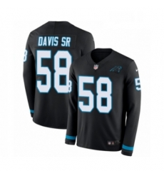 Mens Nike Carolina Panthers 58 Thomas Davis Limited Black Therma Long Sleeve NFL Jersey