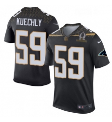 Mens Nike Carolina Panthers 59 Luke Kuechly Elite Black Team Irvin 2016 Pro Bowl NFL Jersey