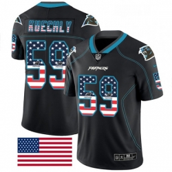 Mens Nike Carolina Panthers 59 Luke Kuechly Limited Black Rush USA Flag NFL Jersey
