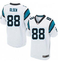 Mens Nike Carolina Panthers 88 Greg Olsen Elite White NFL Jersey