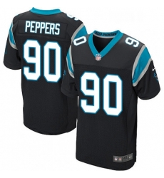 Mens Nike Carolina Panthers 90 Julius Peppers Elite Black Team Color NFL Jersey