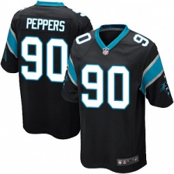 Mens Nike Carolina Panthers 90 Julius Peppers Game Black Team Color NFL Jersey