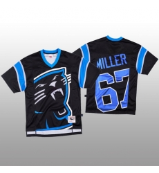 NFL Carolina Panthers 67 John Miller Black Men Mitchell  26 Nell Big Face Fashion Limited NFL Jersey