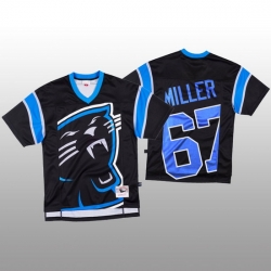 NFL Carolina Panthers 67 John Miller Black Men Mitchell  26 Nell Big Face Fashion Limited NFL Jersey