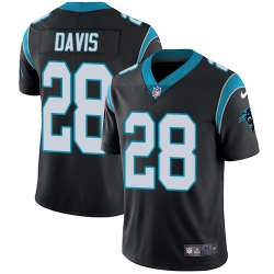 Nike Carolina Panthers 28 Mike Davis Black Team Color Men Stitched NFL Vapor Untouchable Limited Jersey