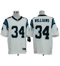 Nike Carolina Panthers 34 DeAngelo Williams White Elite NFL Jersey