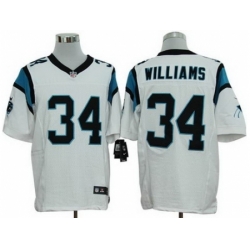 Nike Carolina Panthers 34 DeAngelo Williams White Elite NFL Jersey